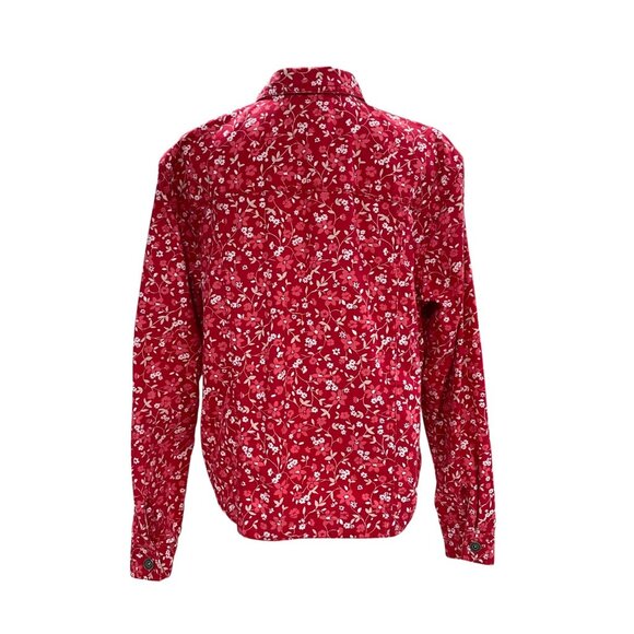 Vintage Christopher Banks Red Pink Floral Jacket Cottagecore Spring Modest M - Picture 7 of 11